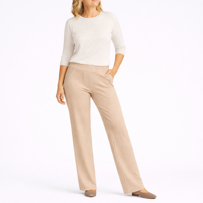 EVELLE Ultra-Stretch Ponte Straight-Leg Pants