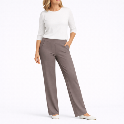 EVELLE Ultra-Stretch Ponte Straight-Leg Pants