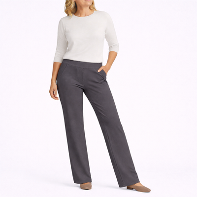EVELLE Ultra-Stretch Ponte Straight-Leg Pants