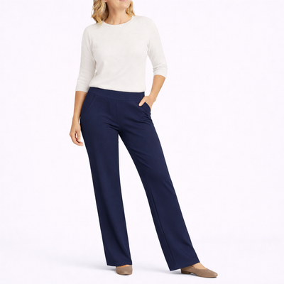 EVELLE Ultra-Stretch Ponte Straight-Leg Pants
